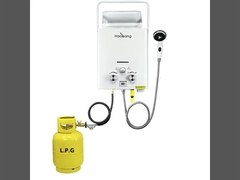 10 लीटर कोल्ड प्लेट एनजी गैस वॉटर हीटर मैनुअल कंट्रोल बटन सफेद